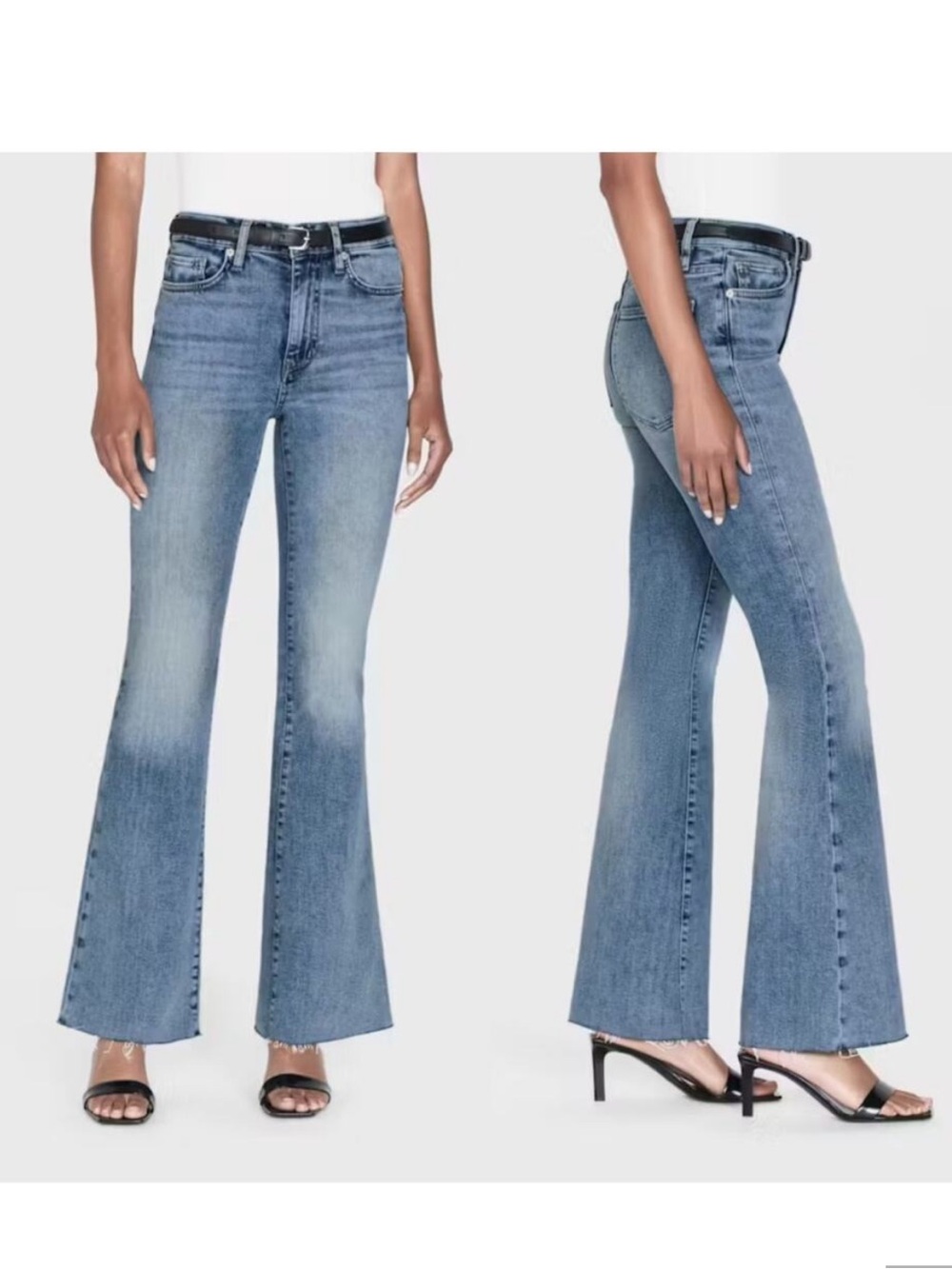 Frame Le Easy Flare Raw Fray Hem Stretch 
Jeans size  31